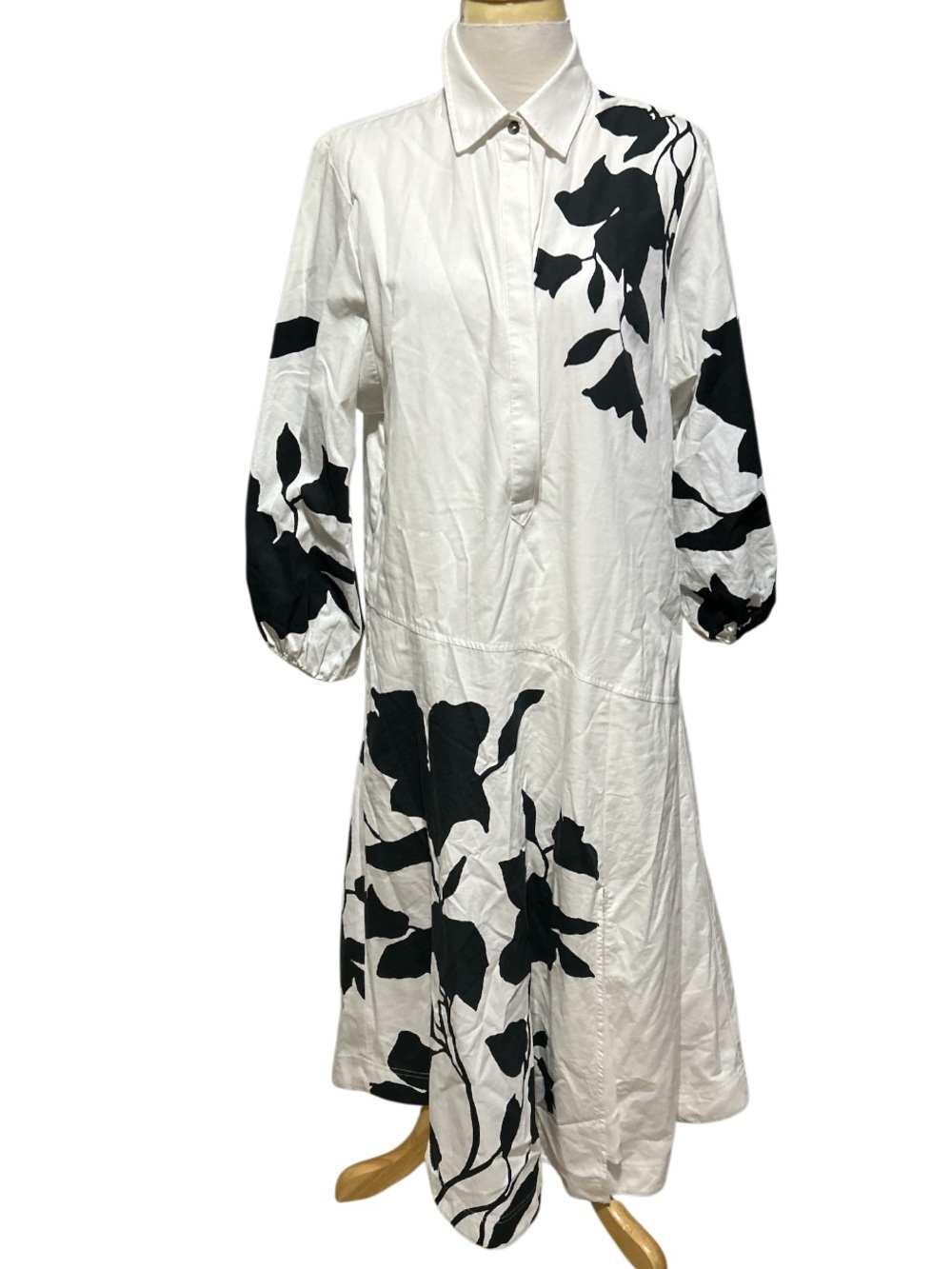 Jo Faulkner Button-Front Asymmetrical Dress Size M - Picture 3 of 5